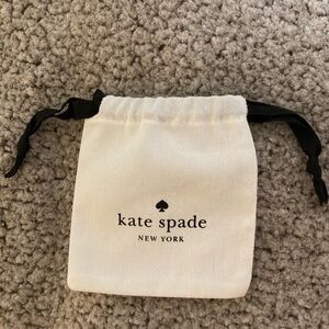 Kate Spade Small White Jewelry Dust Bag